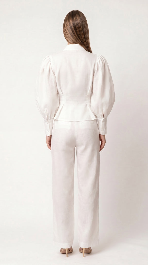 Linen White Pant