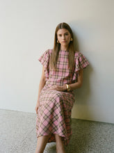 Plaid pink blouse