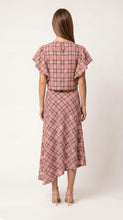 Plaid pink blouse