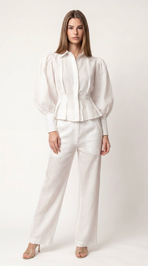 Linen White Pant